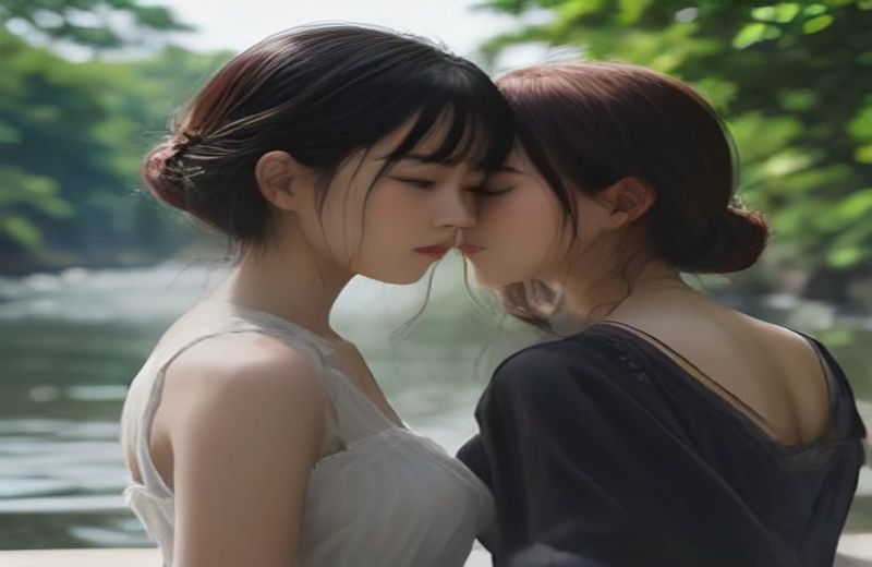 男人和女人面对面交谈的温暖场景，柔和暖光打在两人之间，象征理解与沟通的桥梁，紫色调背景渐变